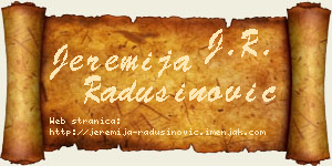 Jeremija Radusinović vizit kartica
